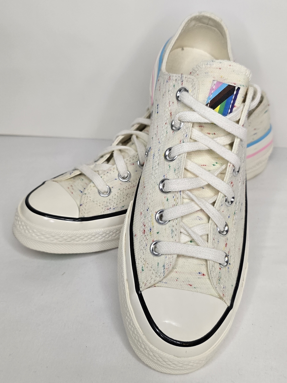 Converse Chuck 70 Ox Pride Found Family Confetti Sneakers Unisex Mens 7.5/Wo 9.5